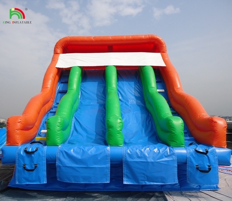 Inflatable Water Pool Red Closed Double Slides Children Bounce House Commercial Water Closed Slide Swimming Pool