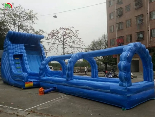 Commercial inflatable water slip slide with pool inflatable bouncer water slide with pool