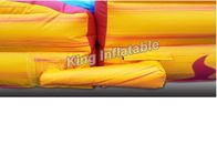 20 Feet Big Yellow / Blue Fire &amp; Ice Wet Dry Inflatable Water Slide For Water Park