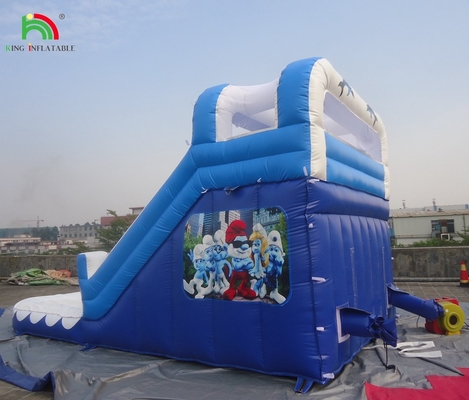 Commercial Water Slide Inflatable Kids Outdoor Double Lane Inflatable Water Slides With Pools