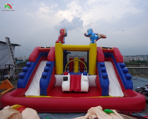 Popular Commercial Inflatable Water Slides with Pool Double Lane Water Slides Inflatable for Kids and Adults