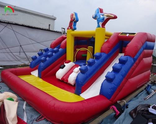 Popular Commercial Inflatable Water Slides with Pool Double Lane Water Slides Inflatable for Kids and Adults