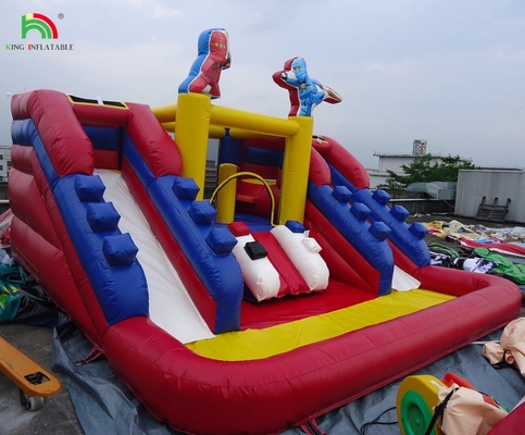 Popular Commercial Inflatable Water Slides with Pool Double Lane Water Slides Inflatable for Kids and Adults