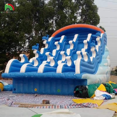 Outdoor Summer Cool Wave Pool Slide Inflatable Water Slide For Inground Pool Adult Kids
