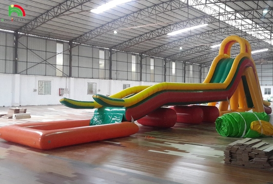 Inflatable Playground Obstacle Sports Field Inflatable Water Slide with Pool