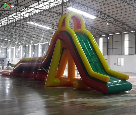 Inflatable Playground Obstacle Sports Field Inflatable Water Slide with Pool