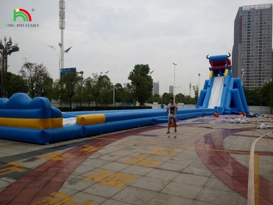 Water Park Slides Funny Aqua Park Water Games New Design Aquatic Play Equipment Inflatable Long Water Slide
