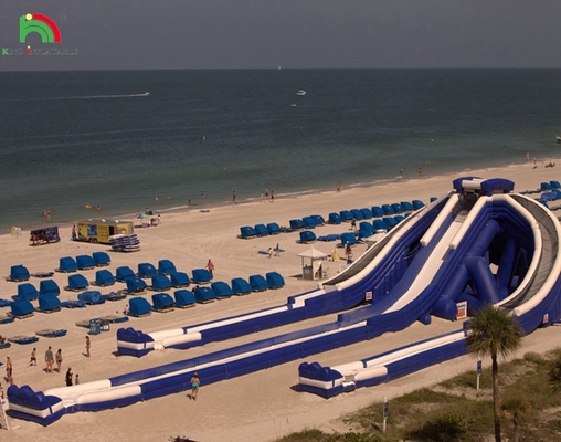 High Quality Commercial Large Triple Inflatable Water Slide 3 Lane High Tide Inflatable Water Slide