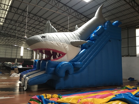 Outdoor Water Slides Backyard Shark Inflatable Water Slide for Kids and Adults