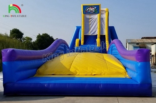 Commercial Party Rental Interesting Crazy Blue Inflatable Water Slide  for Kids and Adults