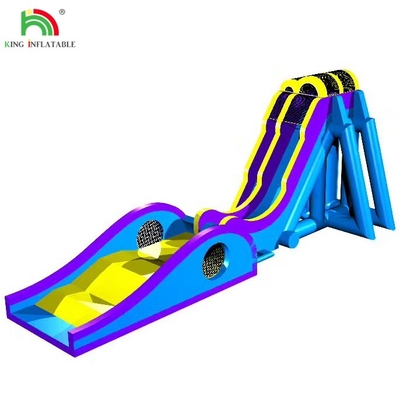 Commercial Party Rental Interesting Crazy Blue Inflatable Water Slide  for Kids and Adults