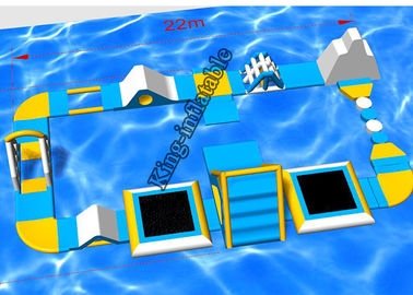 Durable 0.9mm PVC Tarpaulin Inflatable Floating Water Park For Adult & Kids
