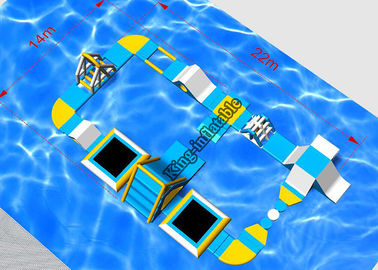 Durable 0.9mm PVC Tarpaulin Inflatable Floating Water Park For Adult & Kids
