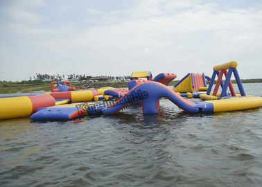 Commercial PVC Tarpaulin Inflatable Water Parks , Splash Water Playground Equipment