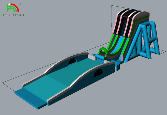 Custom Multiple Styles Inflatable Water Slide  With Continuous Blower System