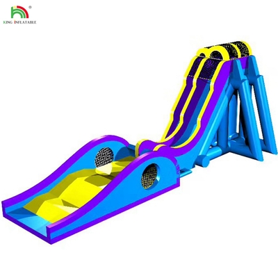 Custom Multiple Styles Inflatable Water Slide  With Continuous Blower System