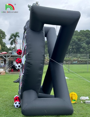 Outdoor Inflatable Soccer Darts Board With 8pcs Soccer Ball 370W Blower Support Frame For Kick Dartboard Sport Game