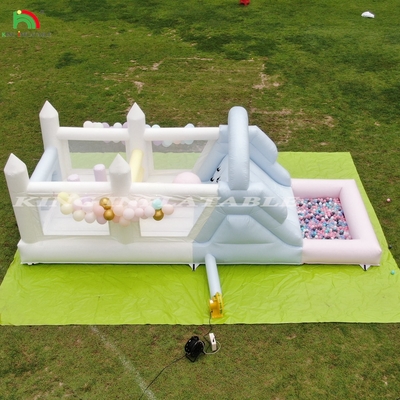 Inflatable Bouncer Combo Obstacle Course Bounce Castle House With Slides Ball Pit Climbing Blower