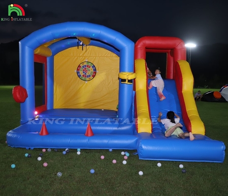 Kids Inflatable Bounce Castle With Blower , Bouncy Castle With Slide , Climbing , Obstacles , Trampoline , Ball Pit Pool