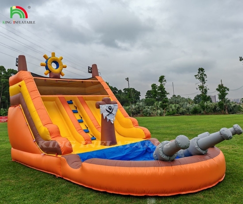 Commercial Double Lane Inflatable Water Slides With Pool For Kids Water Slide Inflatable