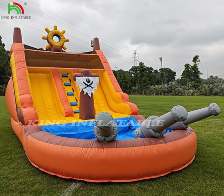 Commercial Double Lane Inflatable Water Slides With Pool For Kids Water Slide Inflatable