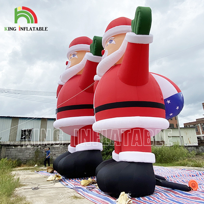 20ft 26ft 33ft Advertising Inflatable Santa Claus For Christmas Party Decoration