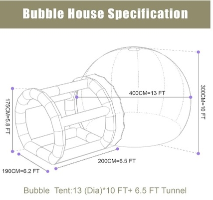 Outdoor Inflatable Bubble Tent Transparent Crystal Dome Inflatable Bubble Tent With Balloons For Wedding