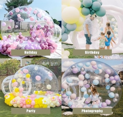 Outdoor Inflatable Bubble Tent Transparent Crystal Dome Inflatable Bubble Tent With Balloons For Wedding