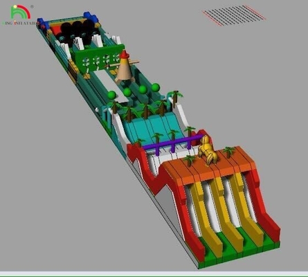 Commercial Outdoor Inflatable Obstacle Course Challenges Adult Inflatable Obstacle Courses Bounce House Party Games