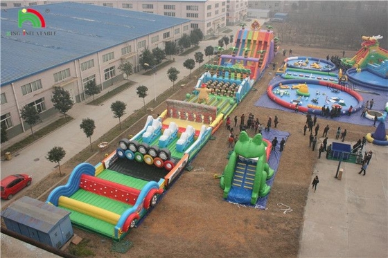 Commercial PVC Giant Inflatable Obstacle Games For Adults Outdoor Running Game Obstacle Course Equipment