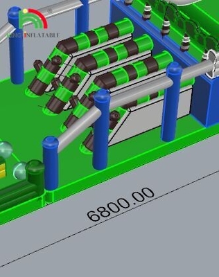 Commercial PVC Giant Inflatable Obstacle Games For Adults Outdoor Running Game Obstacle Course Equipment