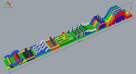 Commercial PVC Giant Inflatable Obstacle Games For Adults Outdoor Running Game Obstacle Course Equipment