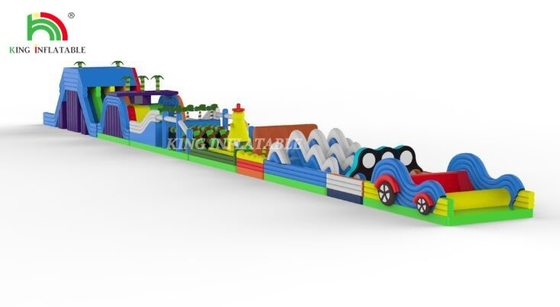 Commercial PVC Giant Inflatable Obstacle Games For Adults Outdoor Running Game Obstacle Course Equipment