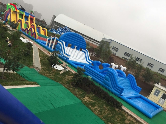 Outdoor Giant Inflatable Big Bounce Theme Outdoor Park Playground Inflatable Castle Combo Inflatable Obstacle Course