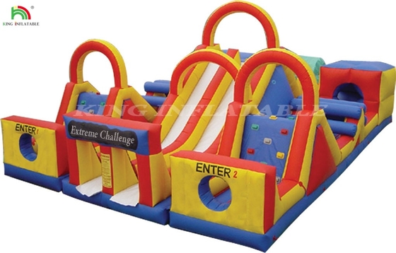 Outdoor Interactive Inflatable Obstacle Course Blow Up Kids Outdoor Obstacle Course Playground