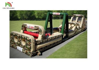 Huge Boot Camp 85 Feet Inflatable Outdoor Obstacle Course Equipment EN14960 CE EN71