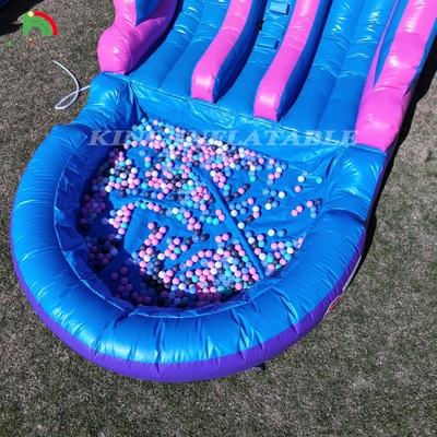 Commercial 100% PVC Double Lane Inflatable Water Slide Outdoor Wet Dry Big Water Slides With Splash Pool