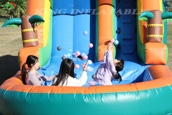 21x9x12FT Commercial  Grade PVC Bounce House Inflatable Water Slides Tropical Slide With Splash
