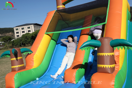 21x9x12FT Commercial  Grade PVC Bounce House Inflatable Water Slides Tropical Slide With Splash