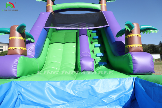 Commercial PVC Inflatable Water Slide Outdoor Backyard Kids Waterslide With Bigger Water Splash Pool & 1100W Blower