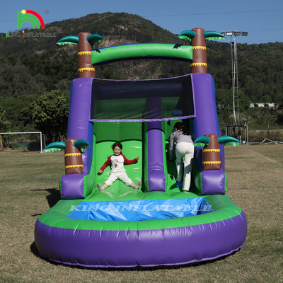 Commercial PVC Inflatable Water Slide Outdoor Backyard Kids Waterslide With Bigger Water Splash Pool & 1100W Blower
