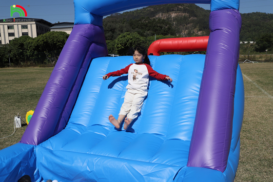 Outdoor Commercial Inflatable Bouncer Combo Bounce House Kids Party Bouncy Castle With Slide Ball Pit Climbing Obstacle Blower