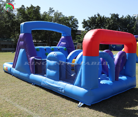 Outdoor Commercial Inflatable Bouncer Combo Bounce House Kids Party Bouncy Castle With Slide Ball Pit Climbing Obstacle Blower