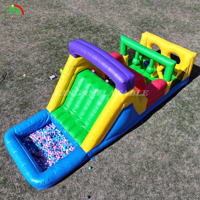 Inflatable Bouncer Combo Obstacle Course Bounce Castle House With Slides Ball Pit Climbing Obstacle Blower