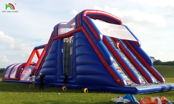 PVC Tarpaulin 5k Inflatable Obstacle Course Combo Large Slide Interactive Adult Inflatable Obstacle