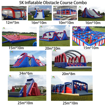 Competitive Challenge Inflatable Bounce Obstacle Course PVC Mattress Running Inflatable Course Equipment For Event
