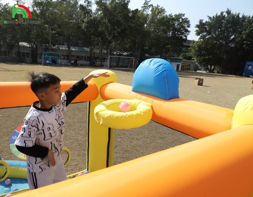 Kids Inflatable Bounce House Combo Party Toddler Inflatable Jumping Bouncy Castle With Slide Pool Basket Dartboard Trampoline