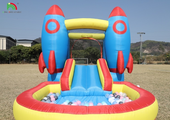 Indoor Outdoor Party Inflatable Bounce House Toddler Bounce House Combo With Ball Pit Slide Basket Trampoline