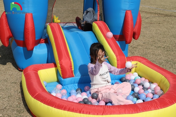 Indoor Outdoor Party Inflatable Bounce House Toddler Bounce House Combo With Ball Pit Slide Basket Trampoline