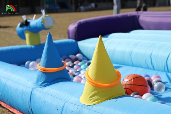 Inflatable Bounce House Combo With Slide Climbing Wall Obstacles Trampoline Ball Pit Pool